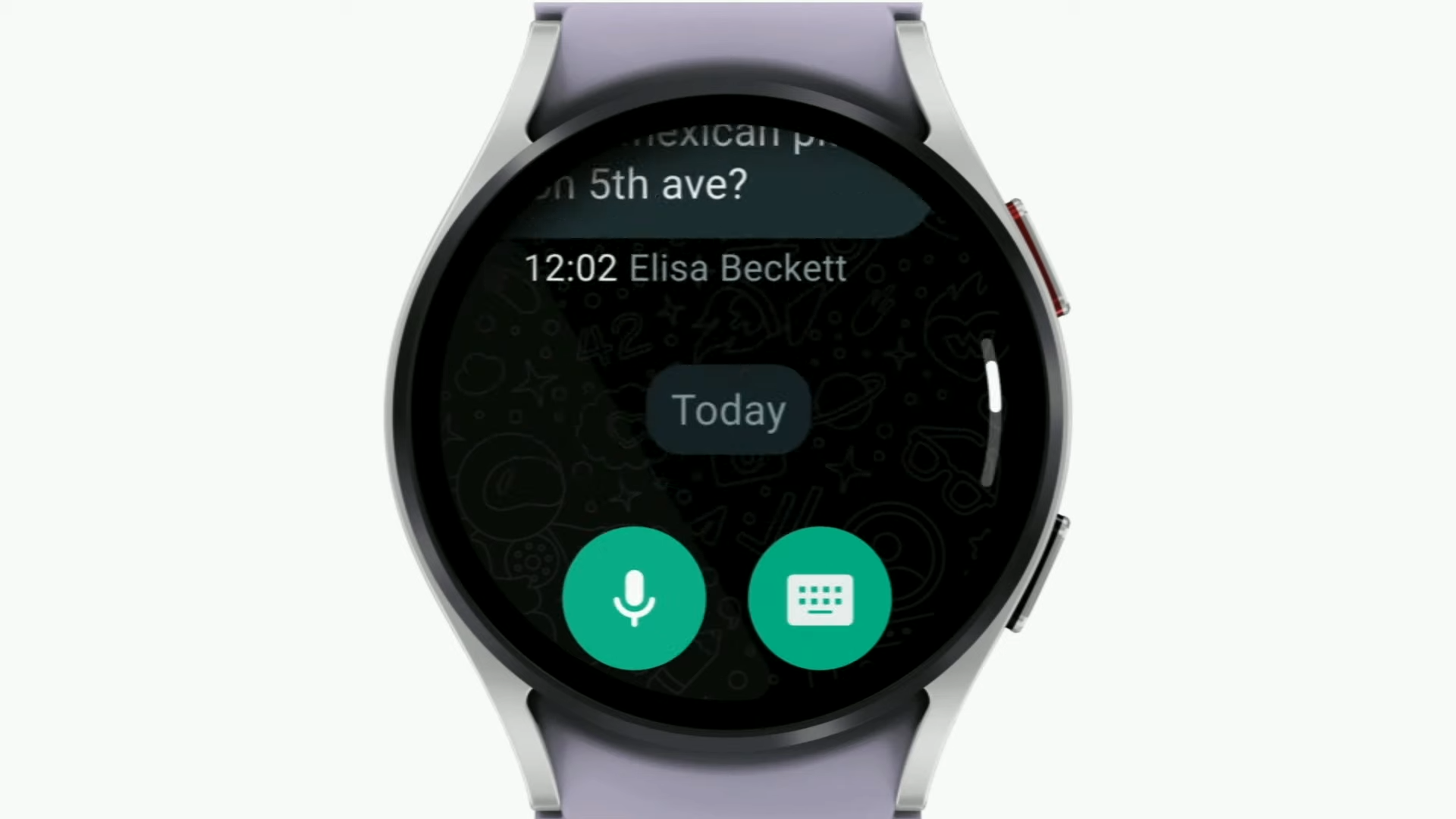 WhatsApp funcionando en WearOS.